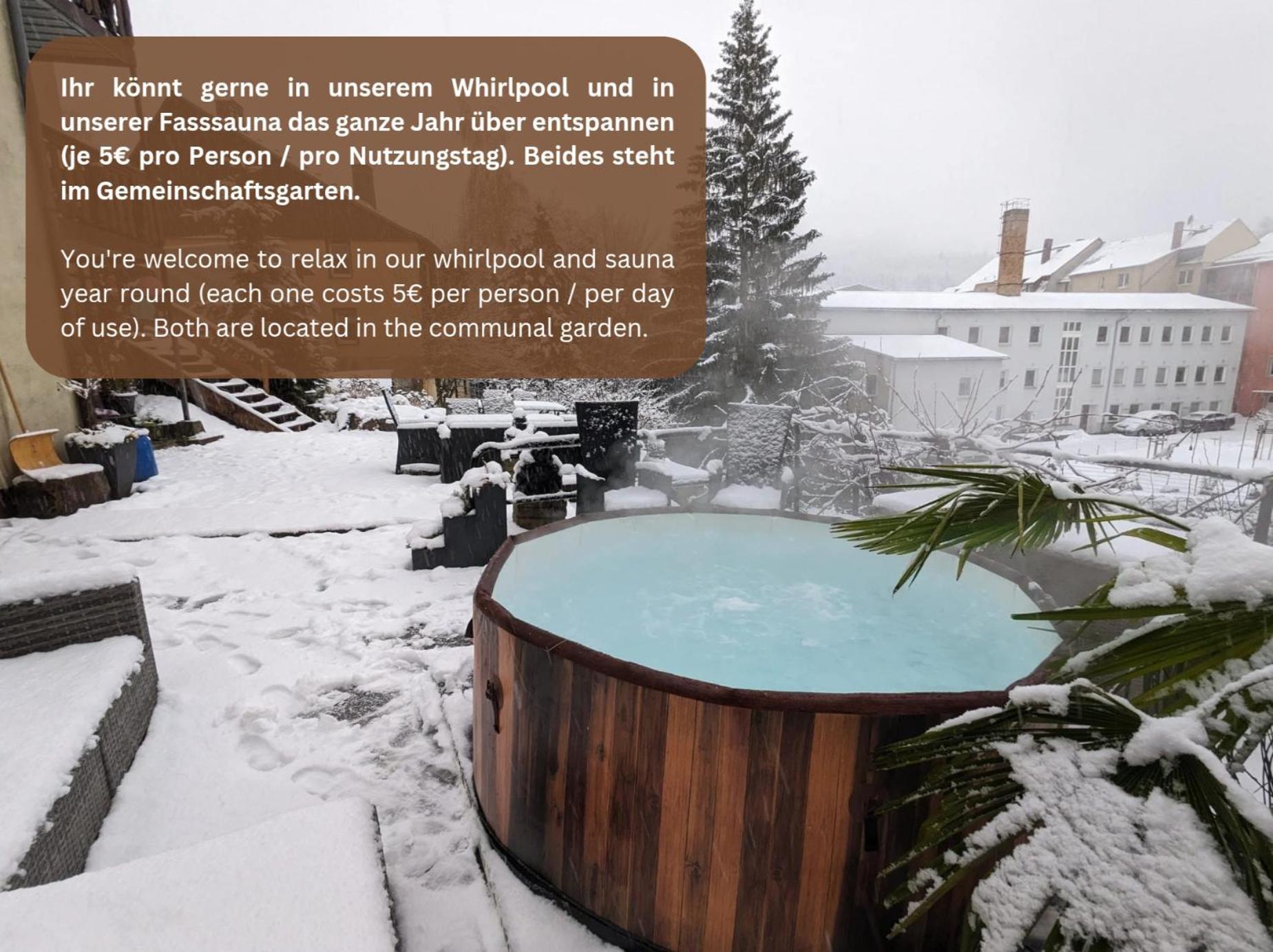 Famzi - Urlaubsmagie - Familienwohnung Mit Gemeinschaftsgarten, -Sauna & -Pool Sebnitz Εξωτερικό φωτογραφία